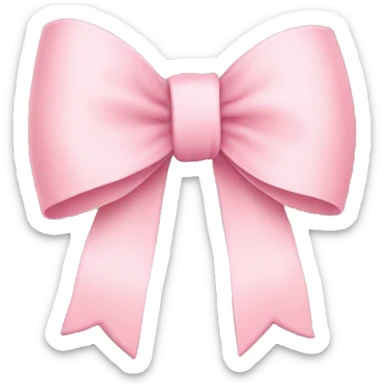Pastel pink long bow sticker