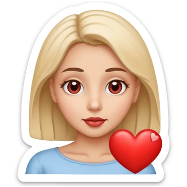 cara con ojos corazón sticker