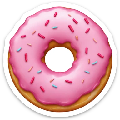 Pink donut sticker