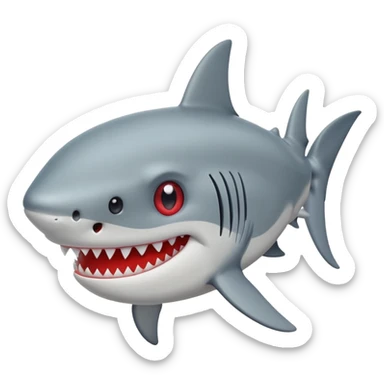 Tiburón con ojos de corazon sticker