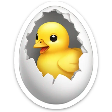 hatching egg with chick inside   sticker