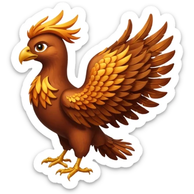 brown phoenix sticker