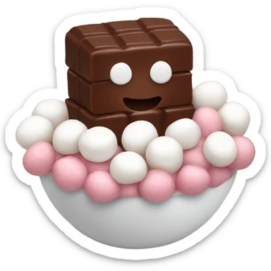 chocolate with marshmallows sticker