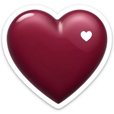 Burgundy heart sticker