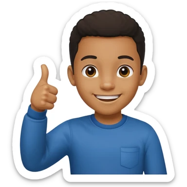 Creat light black kid with this "👍" reaction sticker