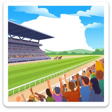 race horse course sticker