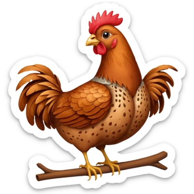 Cinnamon Queen hen sticker