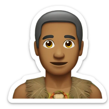 Aboriginal man with palm tree in background sticker