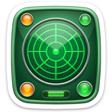generate ultra realistic green radar
 sticker