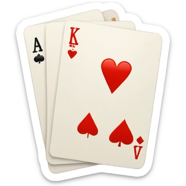 1 jack card and 1 ace card sticker