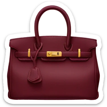 maroon birkin bag sticker