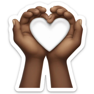 Heart in hands sticker