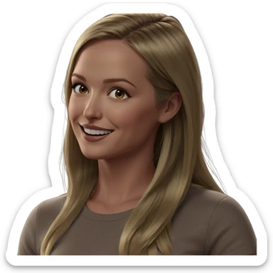 smiling blonde girl portrait sticker