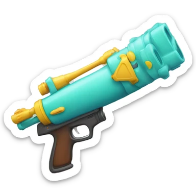 long water gun sticker