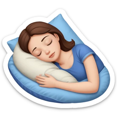 a girl edith hervás arms in a pollow sleeping sticker