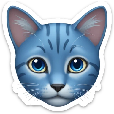Blue cat sticker