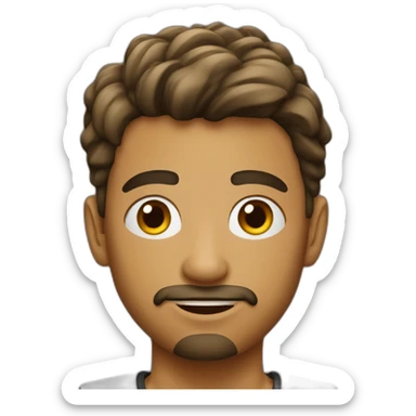 spanish 18 years old boy with goatee  sticker