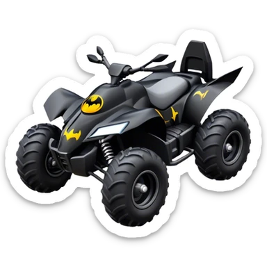 batmobile atv quad cross sticker