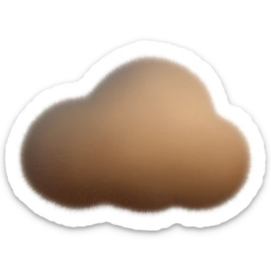 like the apple version of the fog emoji but with a brown tinge to it sticker