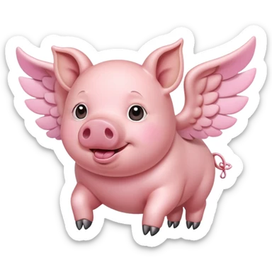Flying pig  sticker