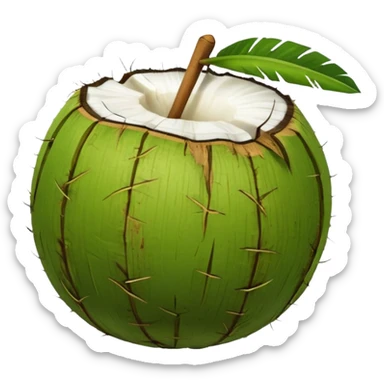 "WholeFULL CLOSED Green Tender Coconut" sticker