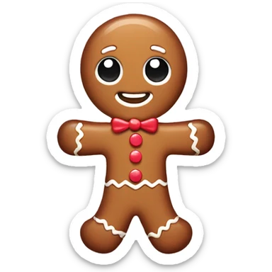 cute gingerbread man sticker