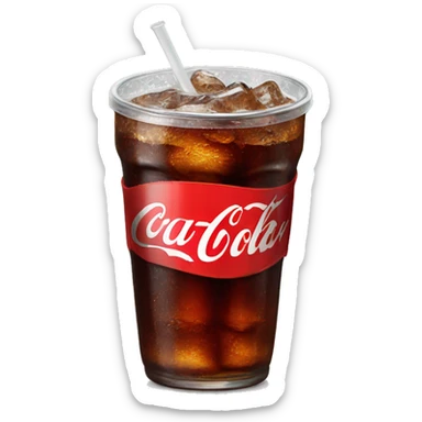 Cup of coke cola sticker