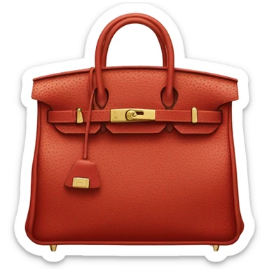 Red Hermes birkin bag  sticker