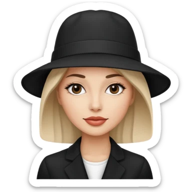 Fashion Black&White woman sticker