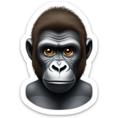 Gorilla with Mark Zuckerberg sticker