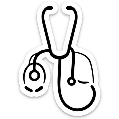 medical doctor with stethoscope sticker