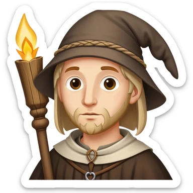 medieval pilgrim with vernicle sticker