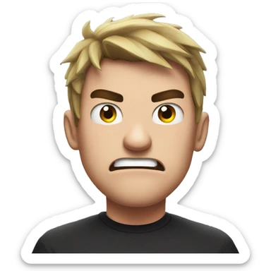 MrBeast angry face sticker