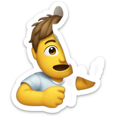 Person tearing a sheet of paper  sticker