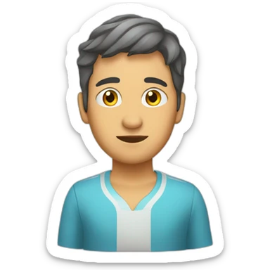 clientes de espalda sentados sticker