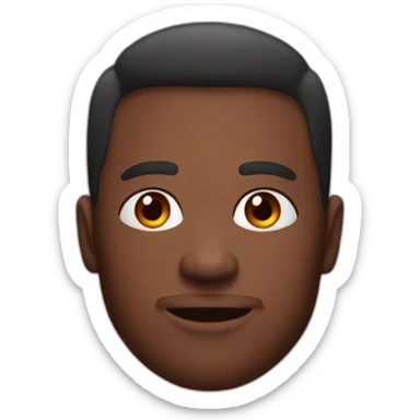 man with red birthmark on face sticker