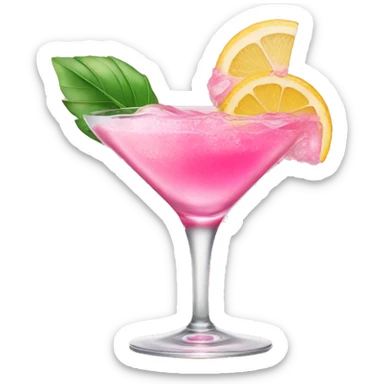 pink cocktail sticker