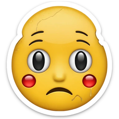 retro sad  emoji  sticker