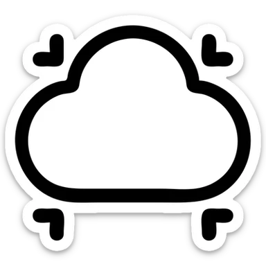 облако с 4 выступами sticker