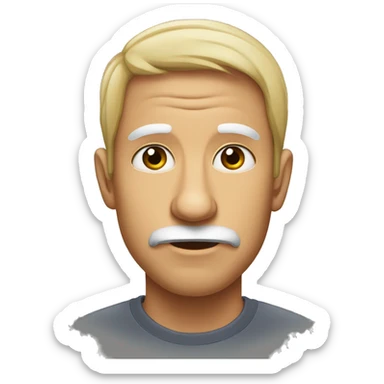 Quero que crie um emoji de uma homem moreno, olhos amendoados com lágrimas, boca triste sticker