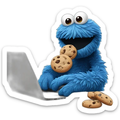 cookie monster saying good morning sticker