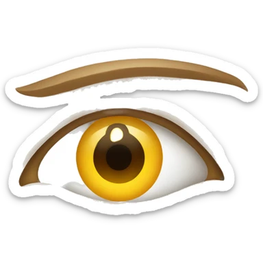 default iOS emoji eye but looking side sticker