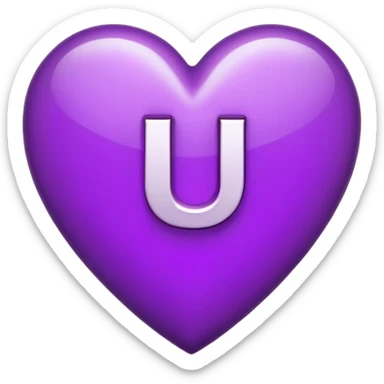The Letter “j” inside a Purple Heart sticker