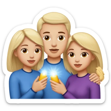 Female, male, female hard-core threesome  intimate sex with clear view of penis and vaginas sticker