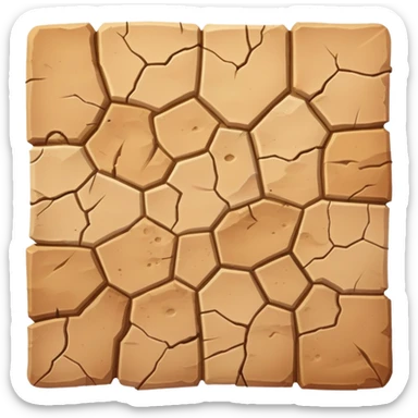 RPG desert terrain tile top-down view sticker