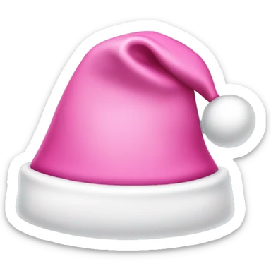 Pink Santa hat sticker