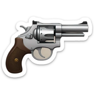 Revolver gun sticker