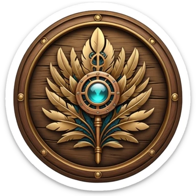 steampunk industrial and tribal nature faction emblem sticker