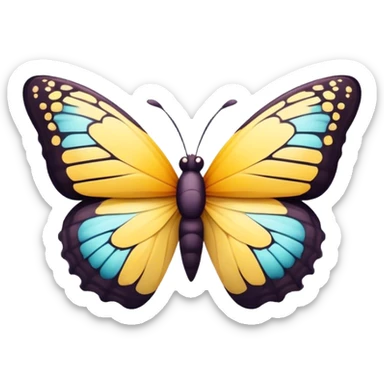 Butterfly with congratulations message ￼ sticker