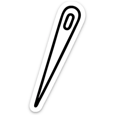 minimalist gray needle, no extra details sticker